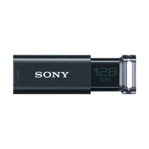 ソニー SONY USBメモリー「ポケットビット」[128GB/USB3.0/ノック式] USM128GU B (ブラック)