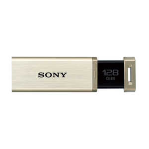 ソニー　SONY USBメモリｰ｢ポケットビット｣[128GB/USB3.0/ノック式] USM128GQX N (ゴｰルド)