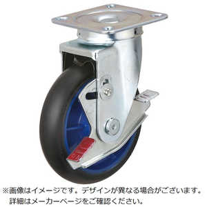 イノアック車輪 イノアック 低始動抵抗キャスターゴム車輪付タイプ 150径 旋回金具付黒色ゴム LR150WJBBK20 イノアック車輪 イノアック 低始動抵抗キャスターゴム車輪付タイプ 150径 旋回金具付黒色ゴム LR150WJBBK20