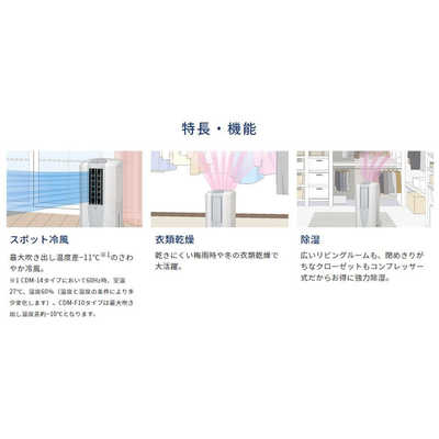 コロナ CORONA 【アウトレット】冷風衣類乾燥除湿機 どこでも