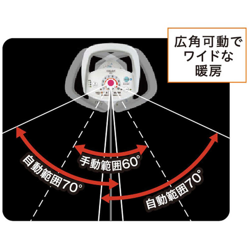コロナ　CORONA コロナ　CORONA 遠赤外線ブラックセラミックコーティングシーズヒーターコアヒートスリム コアヒートスリム ［シーズヒーター /首振り機能］ ホワイト DH-924R DH-924R