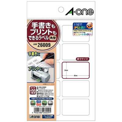 おまとめ専用 エーワン 手書きもプリントもできるラベル (はがきサイズ・角型10面×12