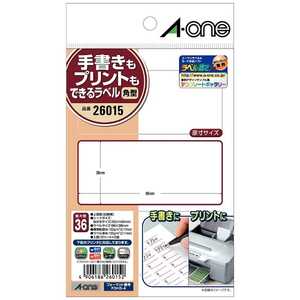 エーワン 手書きもプリントもできるラベル (はがきサイズ・角型3面×12シート) 26015 エーワン 手書きもプリントもできるラベル (はがきサイズ・角型3面×12シート) 26015