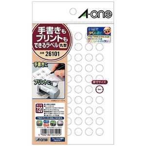 エーワン 手書きもプリントもできるラベル (はがきサイズ・丸型60面×12シート) 26101 エーワン 手書きもプリントもできるラベル (はがきサイズ・丸型60面×12シート) 26101