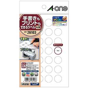 エーワン 手書きもプリントもできるラベル (はがきサイズ・丸型28面×12シート) 26103 エーワン 手書きもプリントもできるラベル (はがきサイズ・丸型28面×12シート) 26103