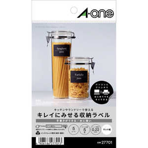 エーワン キレイにみせる収納ラベル水に強いマット紙ノーカット 27701 エーワン キレイにみせる収納ラベル水に強いマット紙ノーカット 27701