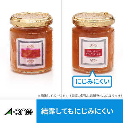 エーワン キレイにみせる収納ラベル水に強い透明フィルム6面丸型 27807