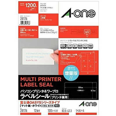 まめ吉ページ エーワン パソコンプリンタ&ワープロラベル 富士通OASYSシリーズタイプ