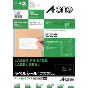 エーワン レーザープリンタラベル ~四辺余白付・角丸~(A4サイズ・21面・20シート) 28399 エーワン レーザープリンタラベル ~四辺余白付・角丸~(A4サイズ・21面・20シート) 28399