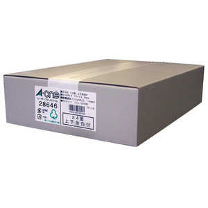 エーワン ラベルシール[レーザープリンタ]上下余白付 (A4サイズ･24面･500枚) 28646