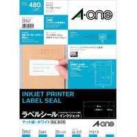 エーワン インクジェットプリンタラベル ~四辺余白付~(A4サイズ・24面