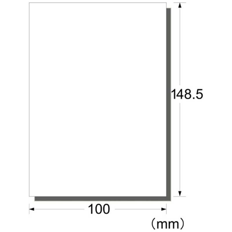 エーワン エーワン はがきサイズのプリンタラベル ノーカット 水に強い光沢白無地フィルムタイプ 4シート 29334 29334