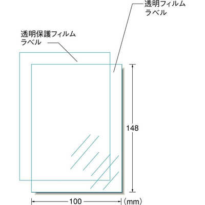 エーワン 手作りステッカー[透明タイプ](はがきサイズ・2セット) 29423