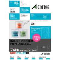 エーワン ラベルシール ツヤ消しフィルム・透明(A4サイズ・7シート