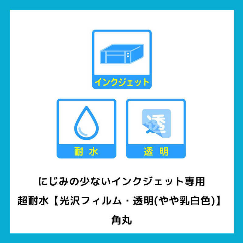 エーワン エーワン ラベルシール超耐水タイプ光沢フィルム･透明(やや乳白色)(A4判:27面･3シート:81片) 30627 30627