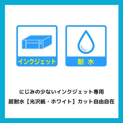 カラメル1 エーワン（A-one）ラベルシール 超耐水 光沢紙 インクジェット 封筒
