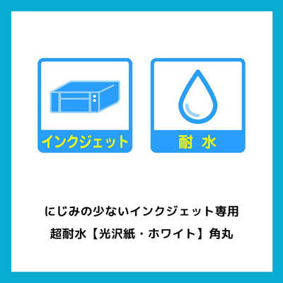 エーワン ラベルシール[インクジェット]超耐水タイプ光沢紙(A4判:65面