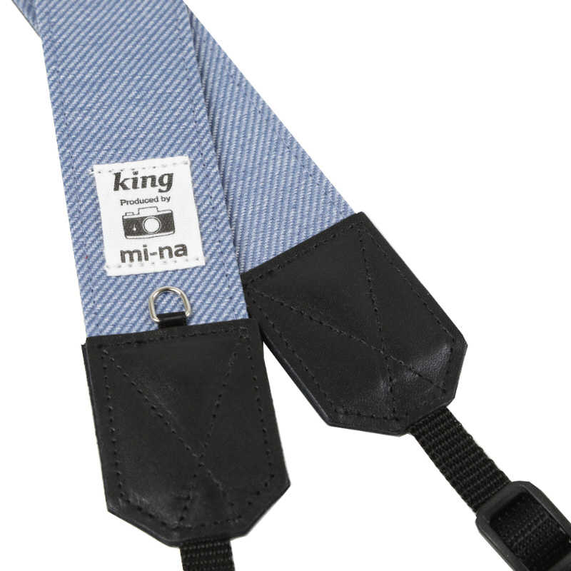 キング キング king×mi-na カメラストラップ 3.5 ブルーデニム 3.5ｽﾄﾗｯﾌﾟﾌﾞﾙｰﾃﾞﾆﾑ 3.5ｽﾄﾗｯﾌﾟﾌﾞﾙｰﾃﾞﾆﾑ