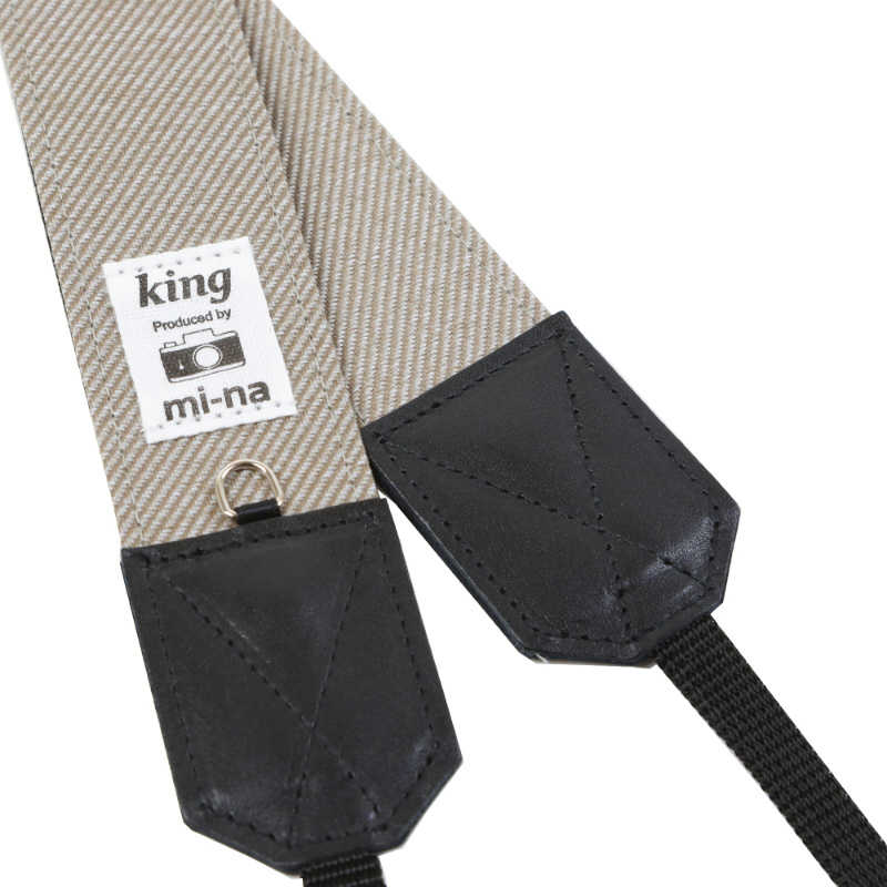 キング キング king×mi-na カメラストラップ 3.5 ベージュデニム 3.5ｽﾄﾗｯﾌﾟﾍﾞｰｼﾞｭﾃﾞﾆﾑ 3.5ｽﾄﾗｯﾌﾟﾍﾞｰｼﾞｭﾃﾞﾆﾑ