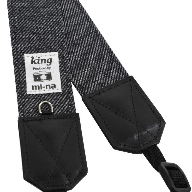 キング キング king×mi-na カメラストラップ 3.5 ブラックデニム 3.5ｽﾄﾗｯﾌﾟﾌﾞﾗｯｸﾃﾞﾆﾑ 3.5ｽﾄﾗｯﾌﾟﾌﾞﾗｯｸﾃﾞﾆﾑ