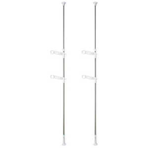 積水樹脂 物干し つっぱり式 部屋干し ものほし台 ステンレス＆ホワイト DTHW-1