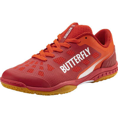 バタフライ　卓球用品 男女兼用 卓球シューズ レゾライン レバリス [男女兼用/27.5cm] フラッシュレッド　93710 バタフライ 卓球用品 男女兼用 卓球シューズ レゾライン レバリス