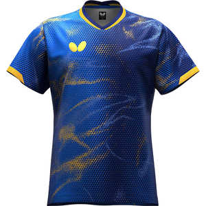 バタフライ 卓球用品 Butterfly  エリスター12・シャツ  [男女兼用 /Lサイズ] ダークブルー (返品交換不可) 47120