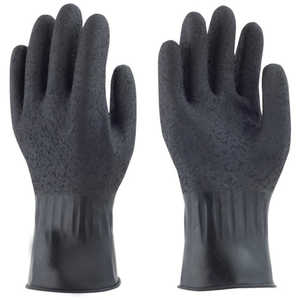 東和コーポレーション 黒潮 天然ゴム手袋 S ブラック 211S