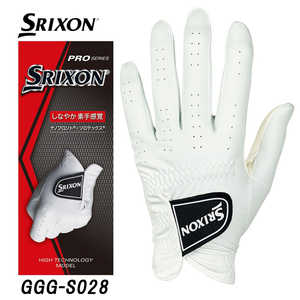 ダンロップ(スリクソン) ゴルフ用品 ゴルフグローブ SRIXON ［メンズ / 左手着用(右打ち用) / 23cm］ ホワイト GGG-S028