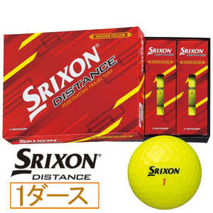 ダンロップ(スリクソン) ゴルフボール SRIXON DISTANCE スリクソン ディスタンス《1ダース(12球)/イエロー》SNDIS9YEL SNDIS9YEL