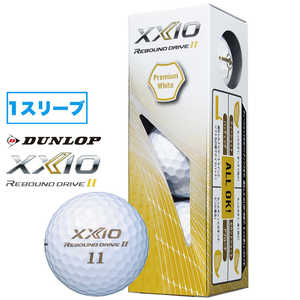 ダンロップ(ゼクシオ) ゴルフボール ゼクシオ リバウンド ドライブ 2 XXIO REBOUND DRIVE2《1スリーブ(3球)/プレミアムホワイト》XN RD2 PWH プレミアムホワイト ダンロップ(ゼクシオ) ゴルフボール ゼクシオ リバウンド ドライブ 2 XXIO REBOUND DRIVE2《1スリーブ(3球)/プレミアムホワイト》XN RD2 PWH プレミアムホワイト
