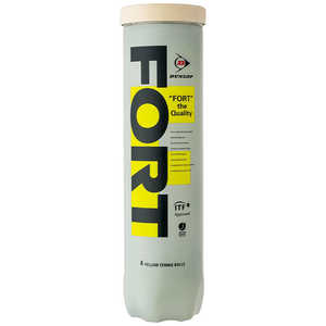 ダンロップ 硬式テニスボール FORT 4個入 イエロー FORT4 ダンロップ 硬式テニスボール FORT 4個入 イエロー FORT4