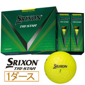 ダンロップ(スリクソン) ゴルフボール スリクソン TRI-STAR ［12球(1ダース)］ プレミアムパッションイエロー SNTRS5YEL（12）