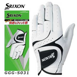 ダンロップ(スリクソン) ゴルフ用品 ゴルフグローブ ［左手着用(右打ち用) /22cm］ ホワイト×ブラック GGG-S031