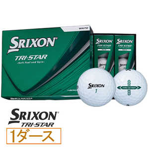 ダンロップ(スリクソン) ゴルフボール SRIXON TRI-STAR スリクソン TRI-STAR ［12球(1ダース)］ ホワイト SNTRS6WH
