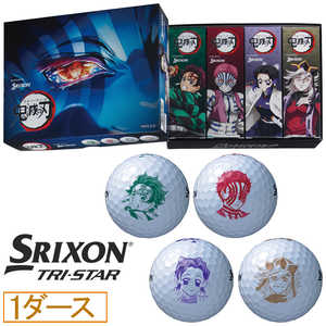 ダンロップ(スリクソン) ゴルフボール スリクソン TRI-STAR トライスター「鬼滅の刃」キャラクターボール ［12球(1ダース)］ SNTRS6KMTWH