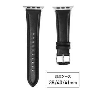 バンビ Apple Watch 対応 バンド SCOTCHGARD 本革 強力撥水! 【対応ケースサイズ:41/40/38mm】 ブラック RWM021AU バンビ Apple Watch 対応 バンド SCOTCHGARD 本革 強力撥水! 【対応ケースサイズ:41/40/38mm】 ブラック RWM021AU