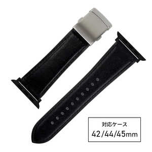 バンビ Apple Watch 対応 バンド SCOTCHGARD 本革 強力撥水! 【対応ケースサイズ:49/45/44/42mm】 ブラック RWM522AW バンビ Apple Watch 対応 バンド SCOTCHGARD 本革 強力撥水! 【対応ケースサイズ:49/45/44/42mm】 ブラック RWM522AW