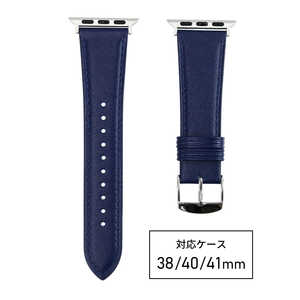 バンビ apple watch対応ベルト RWM021DU 牛革スコッチガード 38/40/41mm ネイビー バンビ apple watch対応ベルト RWM021DU 牛革スコッチガード 38/40/41mm ネイビー