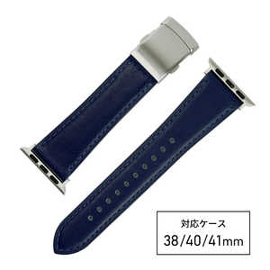 バンビ apple watch対応ベルト RWM022DU 牛革スコッチガード 38/40/41mm ネイビー バンビ apple watch対応ベルト RWM022DU 牛革スコッチガード 38/40/41mm ネイビー