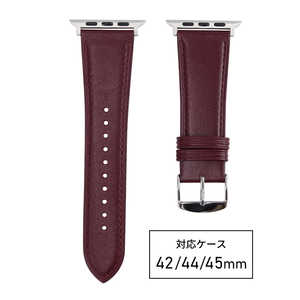 バンビ apple watch対応ベルト RWM021EW 牛革スコッチガード 42/44/45 mm ワイン バンビ apple watch対応ベルト RWM021EW 牛革スコッチガード 42/44/45 mm ワイン