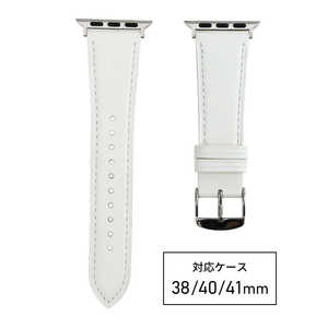 バンビ apple watch対応ベルト RWM021WU 牛革スコッチガード 38/40/41mm ホワイト