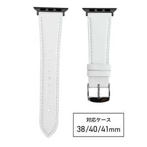 バンビ Apple Watch 対応 バンド SCOTCHGARD 本革 強力撥水! 【対応ケースサイズ:41/40/38mm】 ホワイト RWM521WU バンビ Apple Watch 対応 バンド SCOTCHGARD 本革 強力撥水! 【対応ケースサイズ:41/40/38mm】 ホワイト RWM521WU