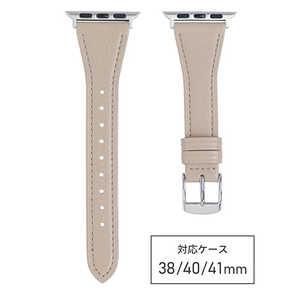 バンビ Apple Watch 対応 バンド SCOTCHGARD 強力撥水! 本革 レザー 【対応ケースサイズ:41/40/38mm】 グレージュ RWM024GU バンビ Apple Watch 対応 バンド SCOTCHGARD 強力撥水! 本革 レザー 【対応ケースサイズ:41/40/38mm】 グレージュ RWM024GU