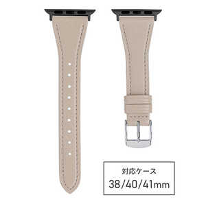 バンビ apple watch対応ベルト RWM524GU 牛革スコッチガード 38/40/41mm グレージュ RWM524GU
