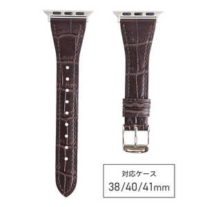 バンビ Apple Watch対応バンド マットエンボス 38/40/41mm ダークブラウン ダークブラウン RWK030BU バンビ Apple Watch対応バンド マットエンボス 38/40/41mm ダークブラウン ダークブラウン RWK030BU