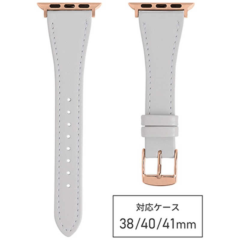 バンビ バンビ Apple Watch 対応 バンド 本革 くすみ カラー (対応ケースサイズ：41/40/38mm) グレー RWC740GU RWC740GU