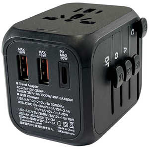 カシムラ 海外用変換プラグA/C/O/BFタイプ USBA2+C PD30W 自動識別 WP109M カシムラ 海外用変換プラグA/C/O/BFタイプ USBA2+C PD30W 自動識別 WP109M
