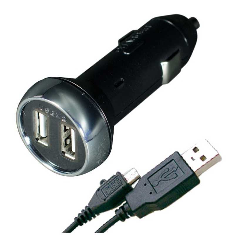 カシムラ カシムラ 車載用-1.3A micro USBケーブル AJ-480 [2ポート] AJ-480 AJ-480