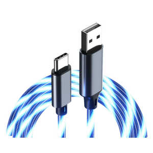 カシムラ USB充電＆同期ケーブル 1.2m AC ブルーLED AJ637